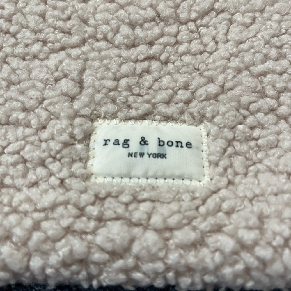rag & bone Cream Sherpa Tote Faux Shearling Shopper Bag - Picture 3 of 11